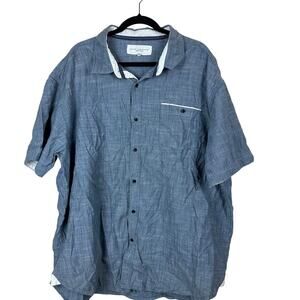 Truth Substance Mens 4X Blue Chambray Button Down Shirt Beach Fisherman  Dadcore